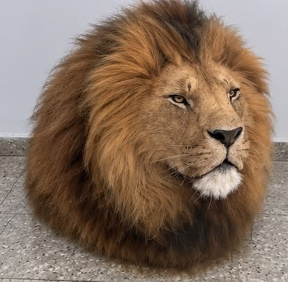 Lion head mount Taxidermy